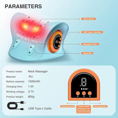 🔥EMS Neck Massager – Pain Relief & Relaxation Anywhere! 🌀